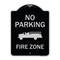 Signmission Designer Series-No Parking Fire Zone With Fire Truck Graphic, 24" x 18", BS-1824-9951 A-DES-BS-1824-9951 - alternate 1